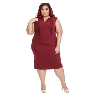 Tocca by Gwynnie Bee Wine Sheath Dress Holiday Cocktail Party Plus Size Size 3X